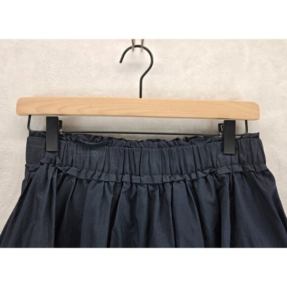Navy Blue Skirt Mini Broomstick Tiered XS Elastic Waist Cowgirl Anthropologie - Picture 2 of 11